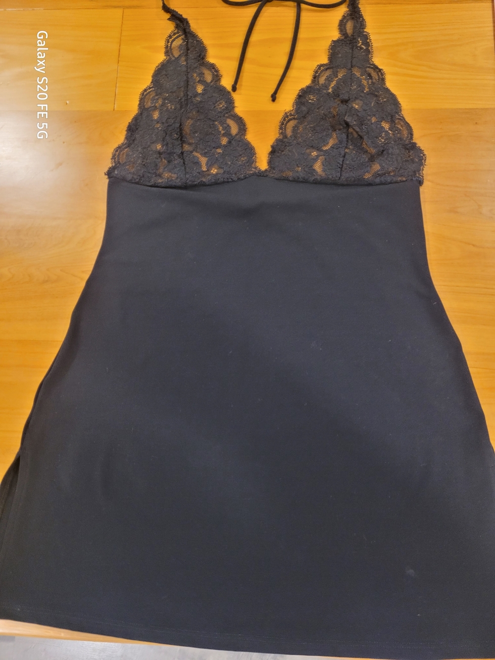 Victoria's Secret Vintage Black Trim Lace Slip Dress